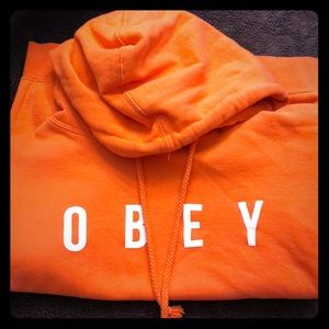 OBEY orange Hoodie Sweatshirt